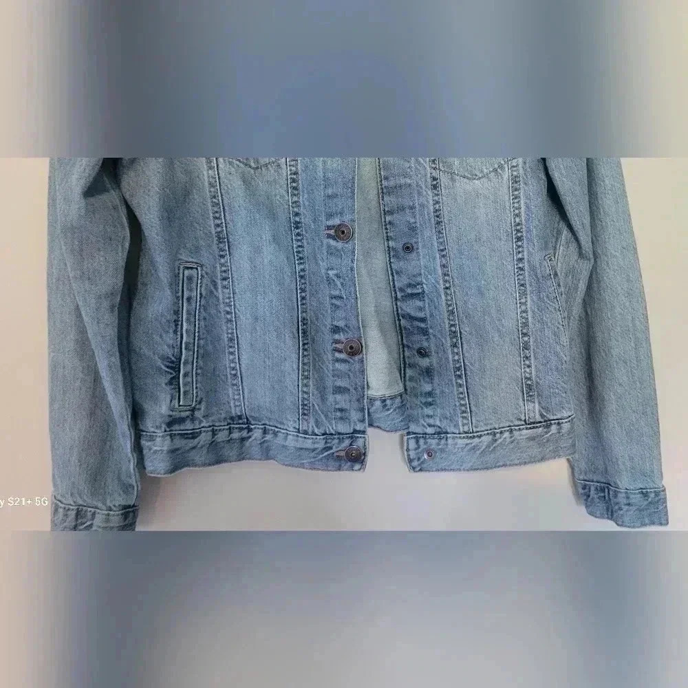 OshKosh B'gosh Classic 100% Cotton Trucker Blue denim Jean Jacket 14/14A - Picture 3 of 8